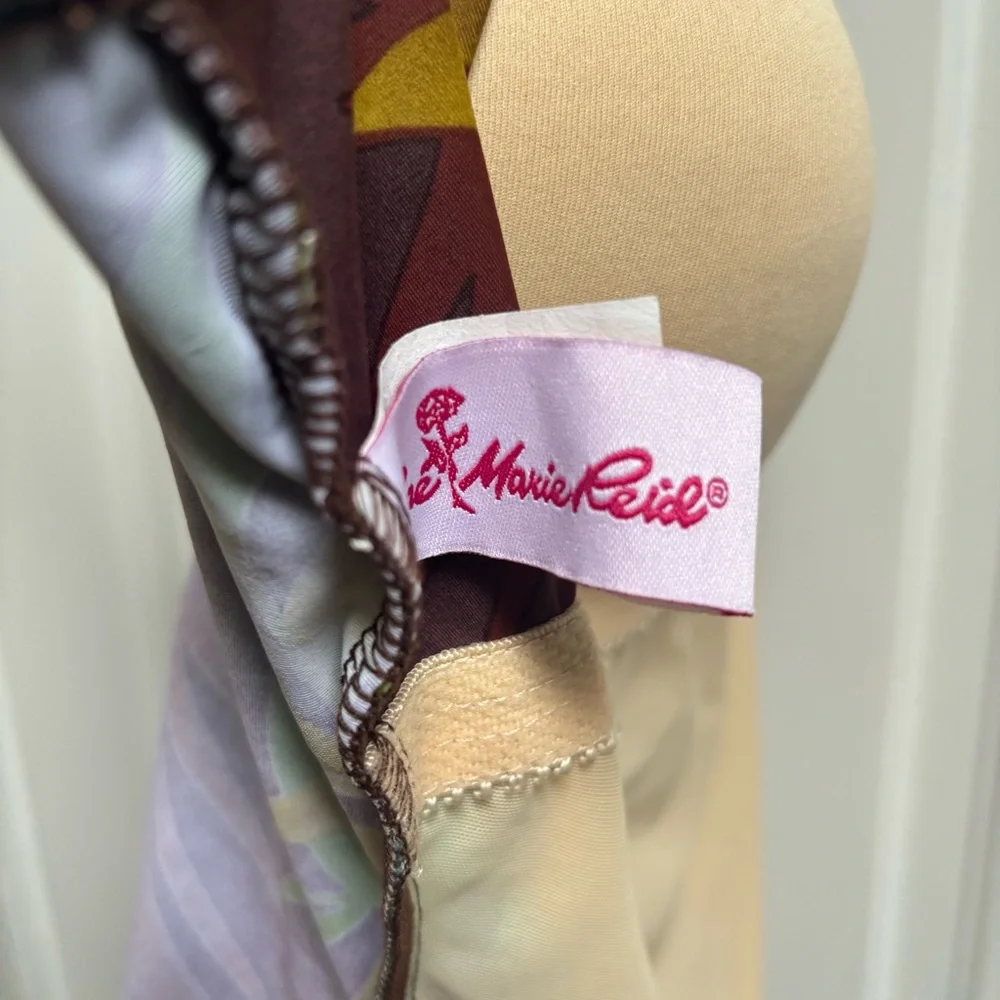 Vintage 70s Rose Marie Reid Swimming Costume One Piece Swimsuit - Blue / Brown - Picture 7 of 8